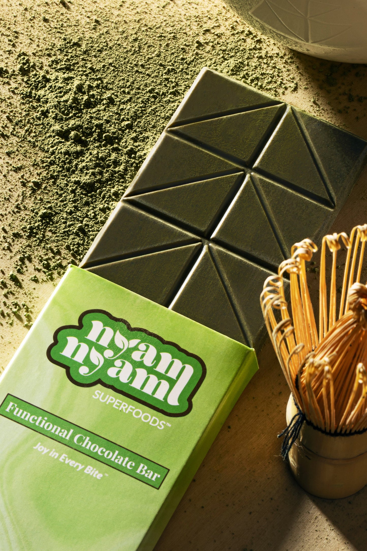 Matcha Green Tea + White Chocolate + Golden5 Mushroom Blend - Functional Chocolate Bar