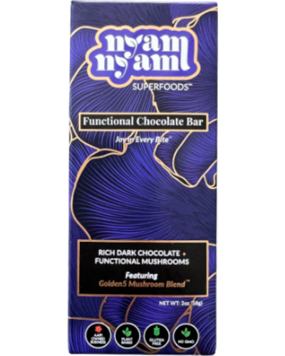 Rich Dark Chocolate + Golden5 Mushroom Blend - Functional Chocolate Bar